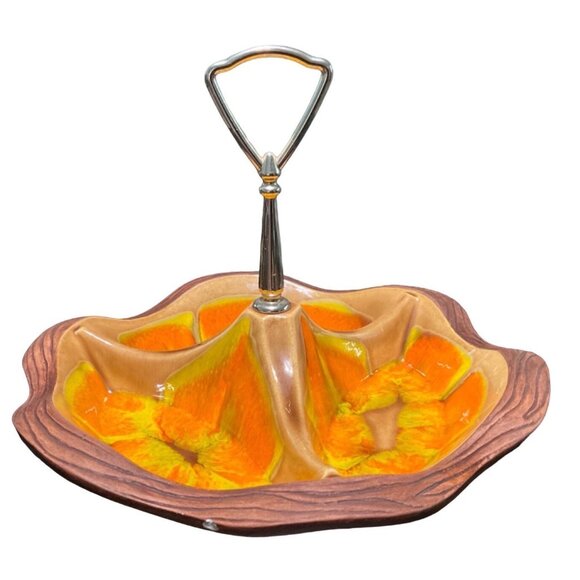 Sequoia Ware California Potteries 742 USA Vintage Divided Serving Dish - Picture 3 of 7